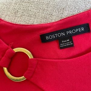 Two Boston Proper Gold Ring Cutout Top
